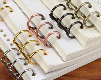 Set of 2, A5 A6 Planner Binder, planner binder ring, 1.5cm,2cm,3cm, Journal insert, gold, refillable planner, planner organizer, collection