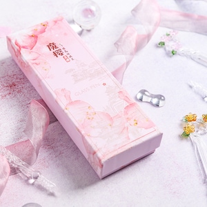Conjunto luxuoso de canetas de caligrafia de vidro, conjunto de caixa de presente com caneta de vidro e tinta, presente para amigos, conjunto de canetas de vidro, rosa, azul, roxo, volta às aulas