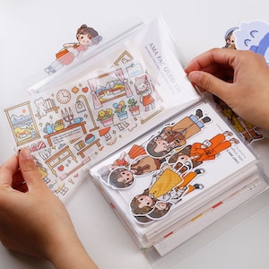 Libro de almacenamiento de pegatinas, almacenamiento de fotos, álbum de almacenamiento, útiles escolares, organizador de álbumes de recortes, bonito, almacenamiento de etiquetas