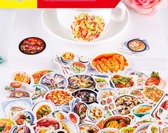 172pcs, food stickers, Delicious Food stickers, Planner Sticker, kawaii stationary, Scrapbook Sticker, journal, cute stickers, Sticker set