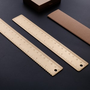 Righello in ottone, righello in metallo, righello da 20 cm, righello da disegno, righello carino, cancelleria kawaii, righello per studenti, materiale scolastico per il ritorno a scuola, materiale scolastico