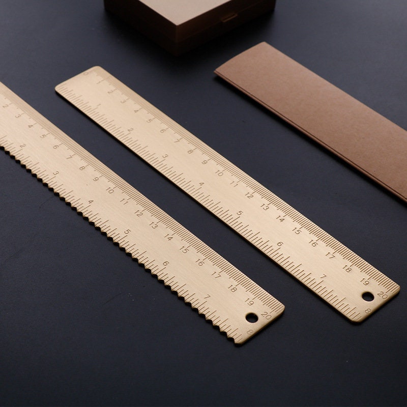 DREMISI 2Pcs 8.4 Inches Irregular Edges Ruler Measuring Embossing Ruler  Deckle Edge Ruler Paper Ripper Ruler Paper Tearing Ruler Metal Cutting Dies