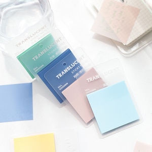 50 Blatt, Transparente Sticky Note, Sticky Notes, Planer Memo, To do Sticky Notes, Kawaii, niedliches Notizblock, Stationery, Planer Zubehör