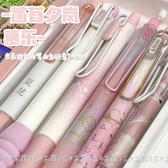 6pcs Set, Gel Pen, Planner Pens, Kawaii Stationary, Cute Pens