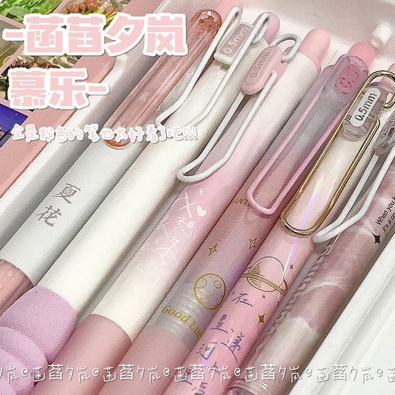 6pcs, Gel Pens, 0.5mm, Kawaii Stationary, Cute Pens, School Supplies, Sign  Pen, Gel Ink Pen, Planner Pen, Mark Pens, Aesthetic Pens 