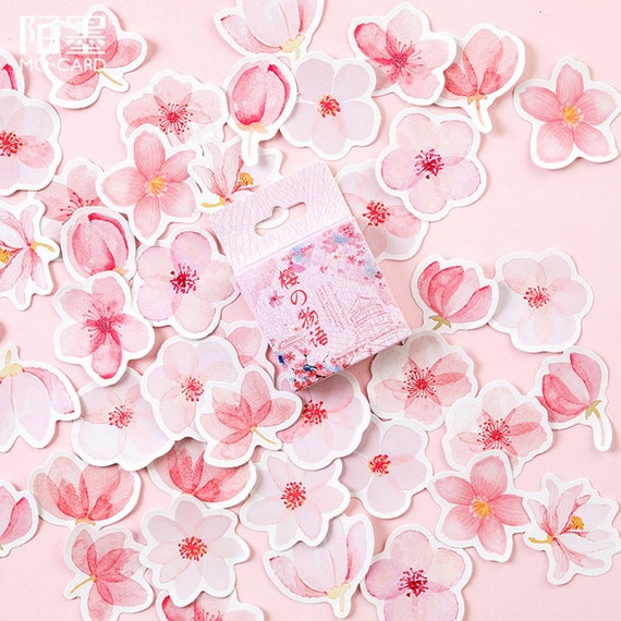 45pcs, flower stickers, sticker flakes, floral Stickers, blooming flowers, Planner Sticker, Scrapbook Sticker, journal, Sticker set