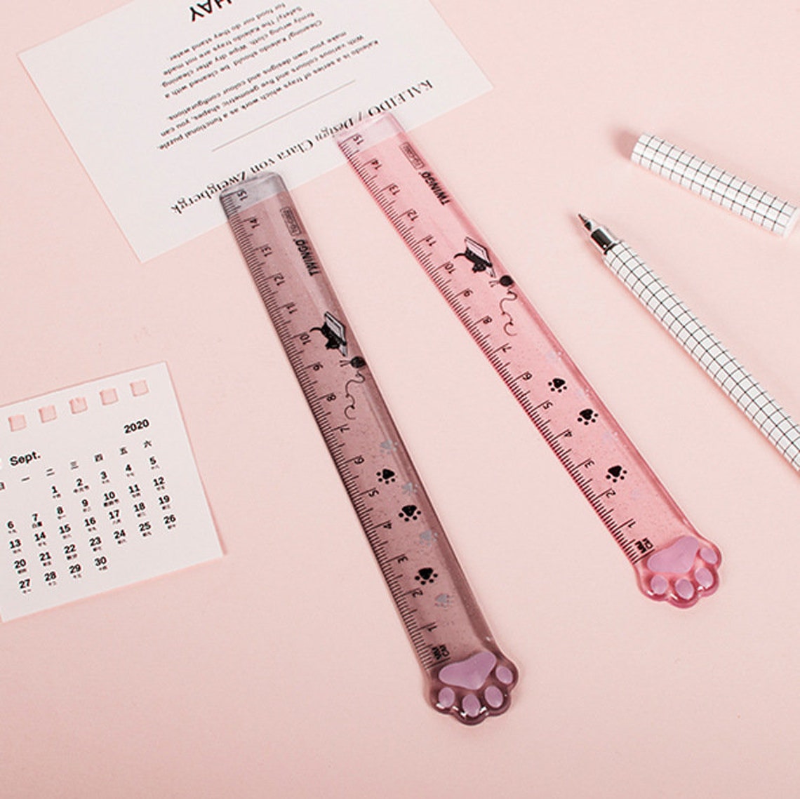 Cat Paw Ruler, Animal Ruler, Cute Ruler, Kawaii Stationery, Plastic ...