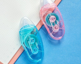 Fita adesiva dupla face, fita dupla face, pontos de cola, fita adesiva para material escolar, volta às aulas, fita fofa kawaii, 8m x 6mm, temas da natureza