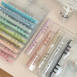 A5 Planner Binder, planner cover, personal size, 6 ring binder, colours, Transparent, back to school supplies, refill, organizer, clear
