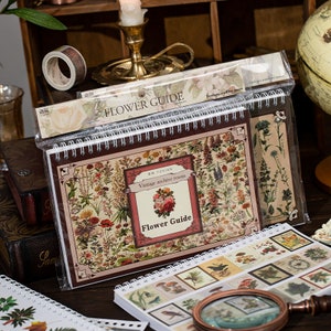 50 fogli, libro di adesivi, fungo, farfalla, decorazione, adesivi carini, set di adesivi, foglio di adesivi, regalo per lei, regalo per planner