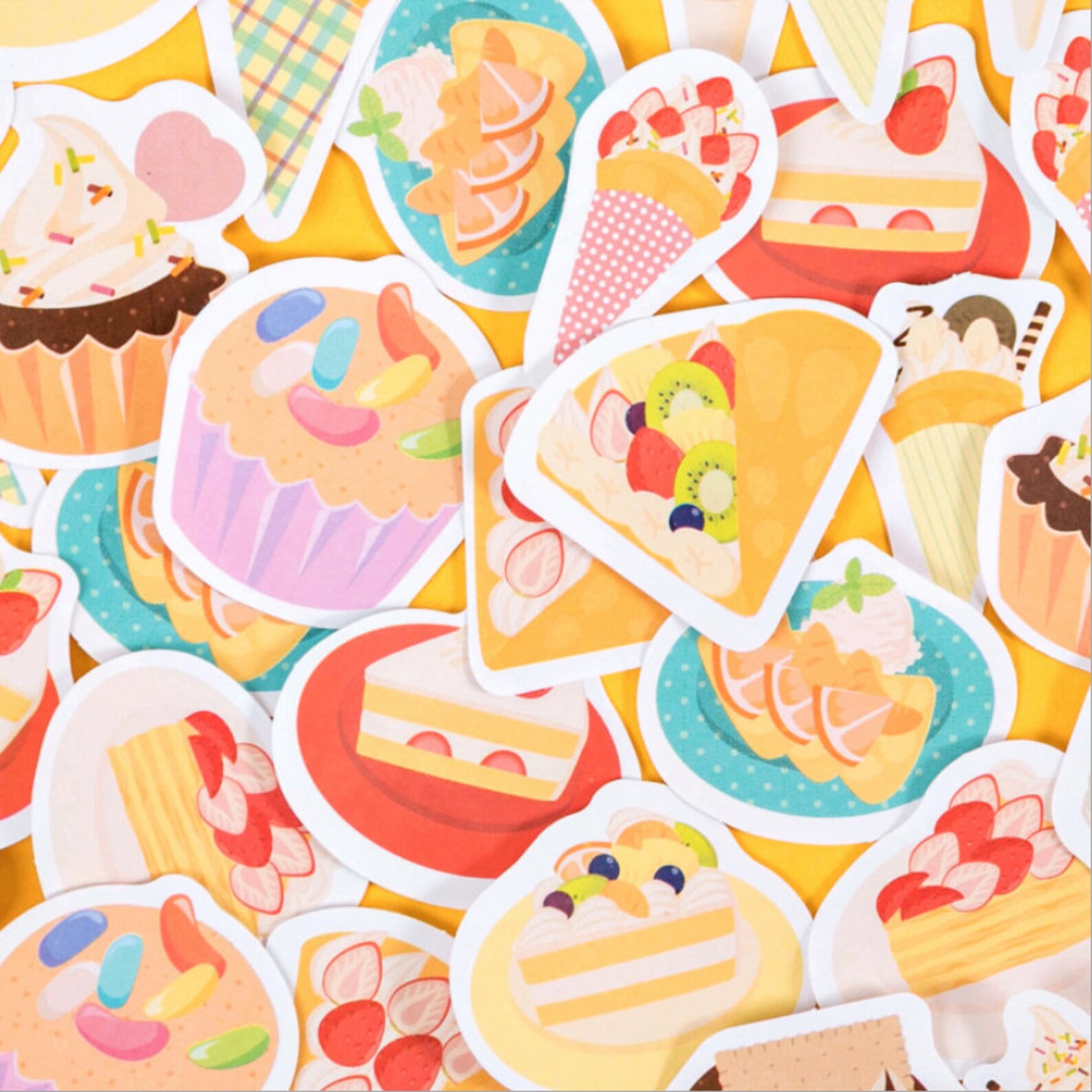 45pcs cute cake stickers dessert stickers sticker flakes Etsy