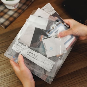 Lot de 60 pièces, sacoche, emballages cadeaux, papier journal indésirable, voyage, papier de scrapbooking, kit de bullet journal