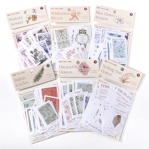 40 pcs, autocollants de plantes, autocollants de fleurs, champignons, décoration d'album photo, journal, autocollant d'agenda, autocollant de scrapbooking, thèmes de la nature