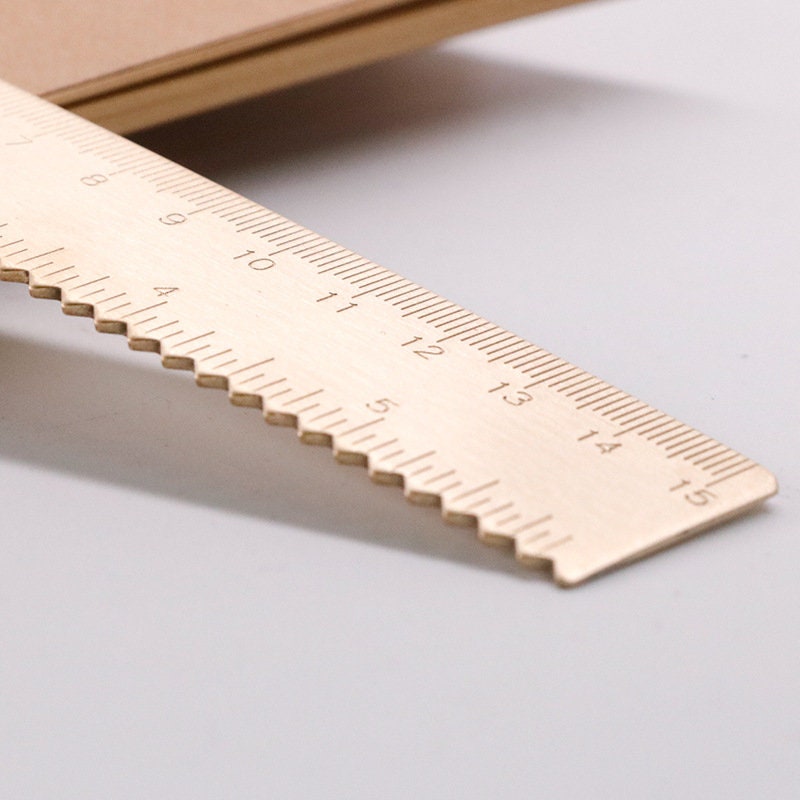 Brass Ruler Metal Ruler Back to School Supplies Wave Etsy