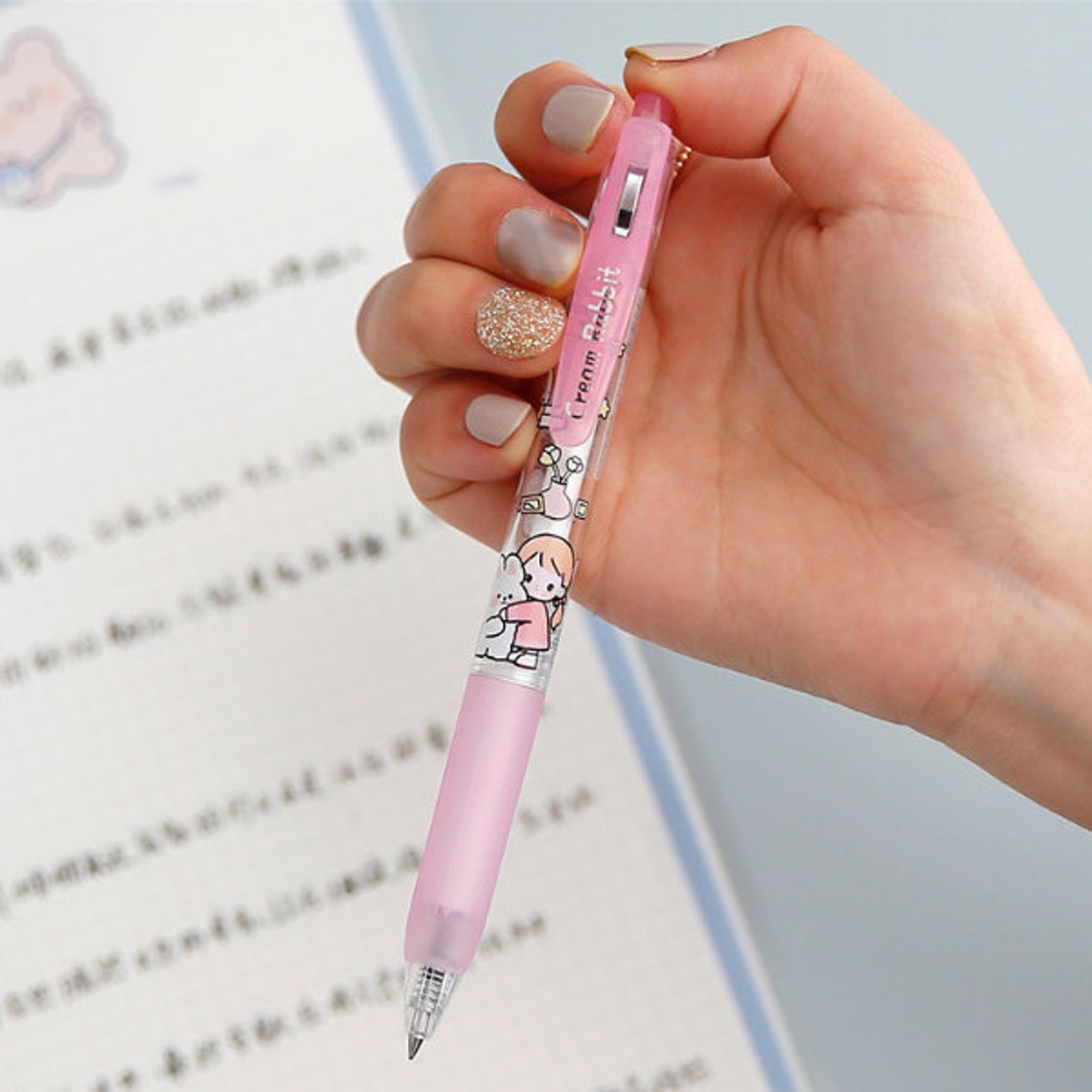 6pcs cute girl gel pens 0.5mm gel pen cartoon pen kawaii Etsy