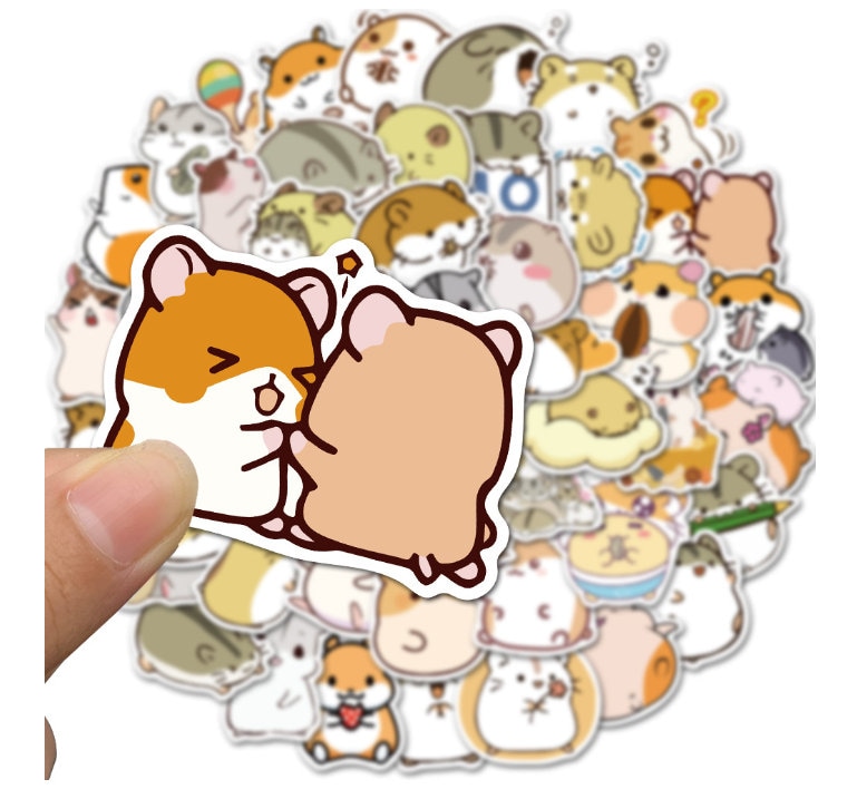 50pcs hamster stickers animal stickers waterproof sticker | Etsy