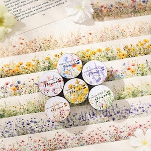 1 Roll, flower Tape, Masking Tape, stamp, 30mmx2m, PET tape, Gift Wrap, plant