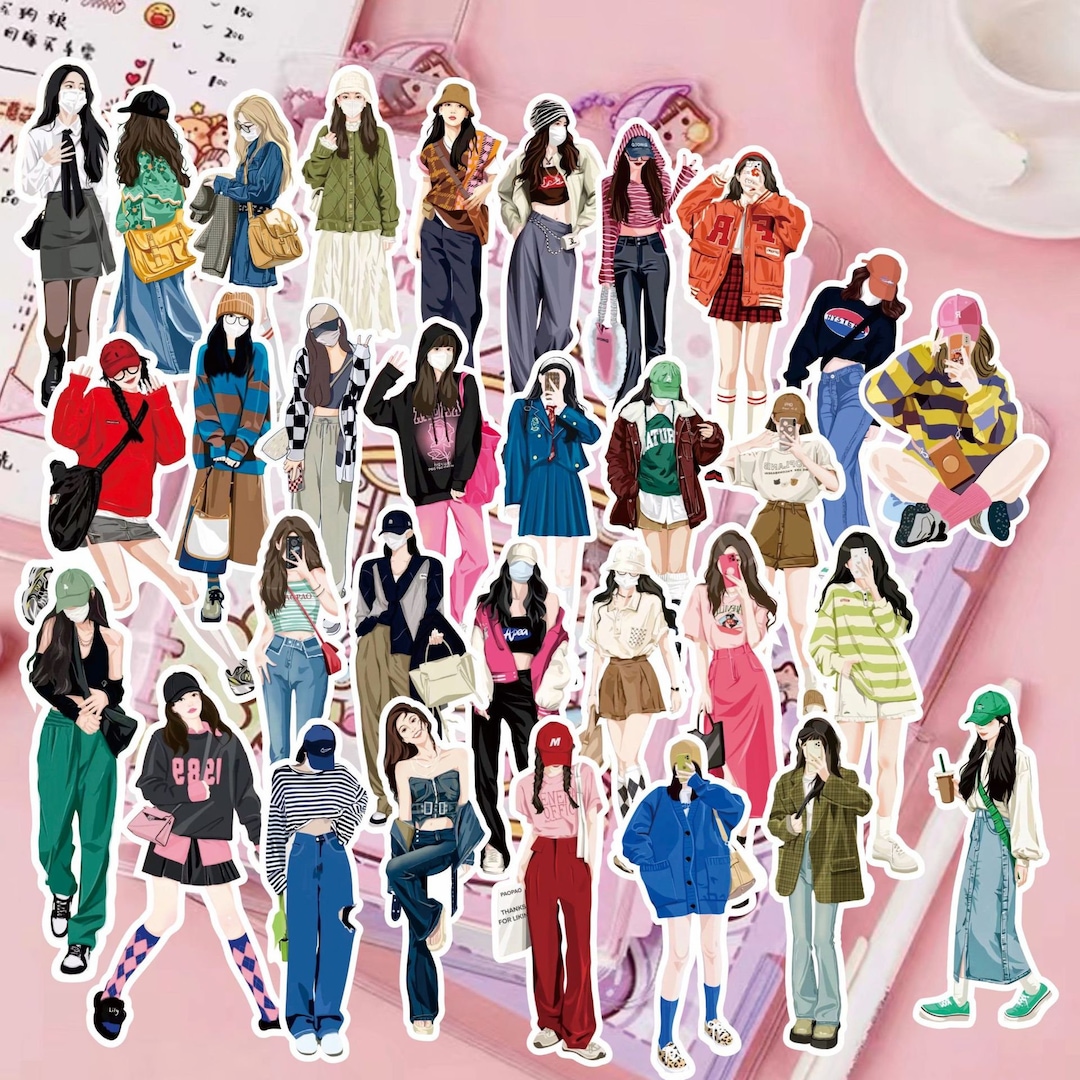 58pcs, Girl Stickers, Cute Girl Sticker, Sweet Girl, Sticker Flakes ...