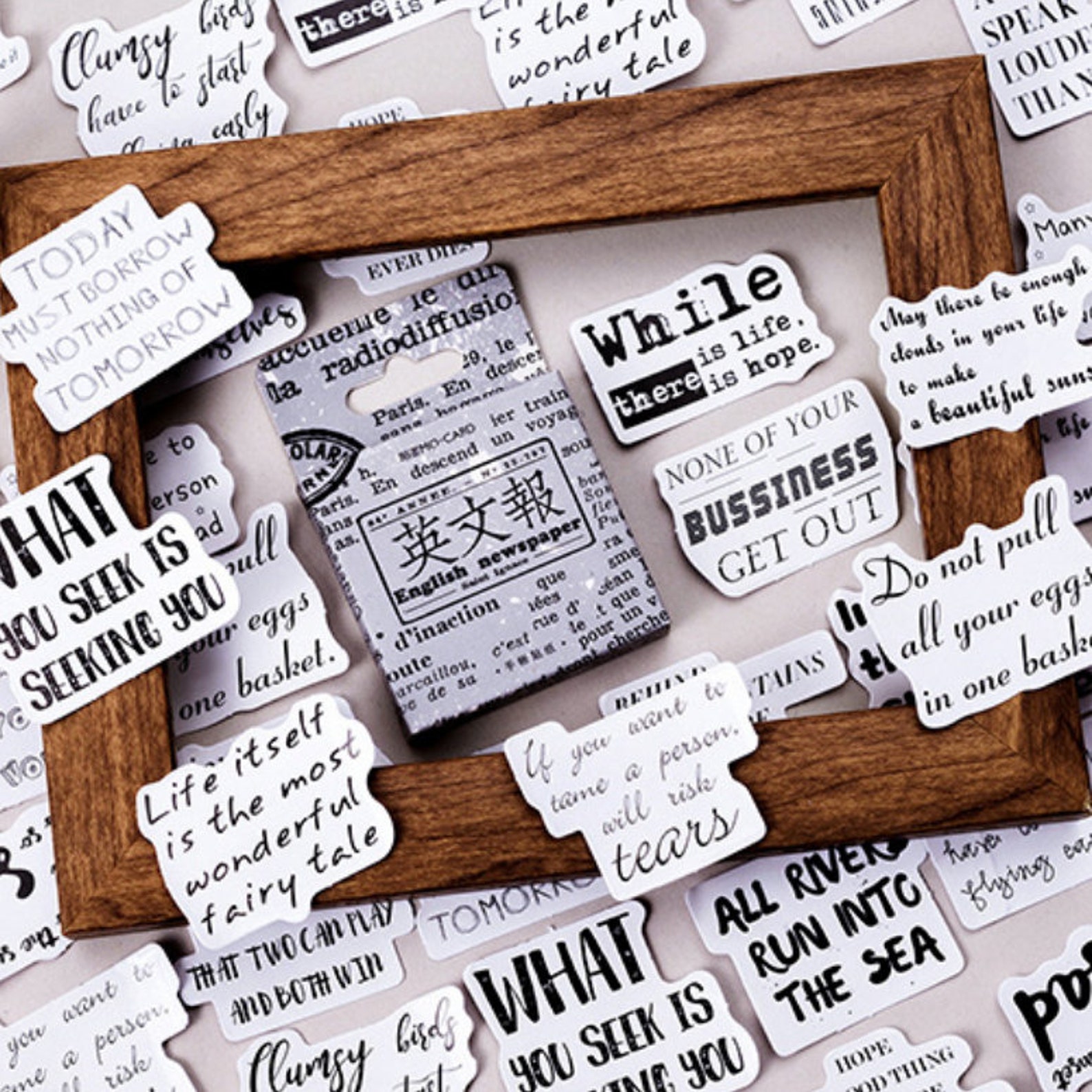 46pcs newspapers stickers English newspapers stickers Etsy