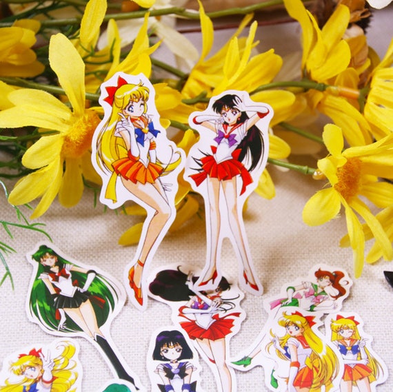 14pcs sailor moon stickers big sailor moon animation etsy