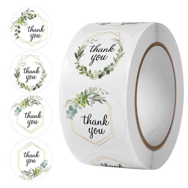 500pcs, Thank You Stickers, Small Business Labels, Packaging Supplies, Stickers for Small Business, Round Stickers, flower, sealing stickers