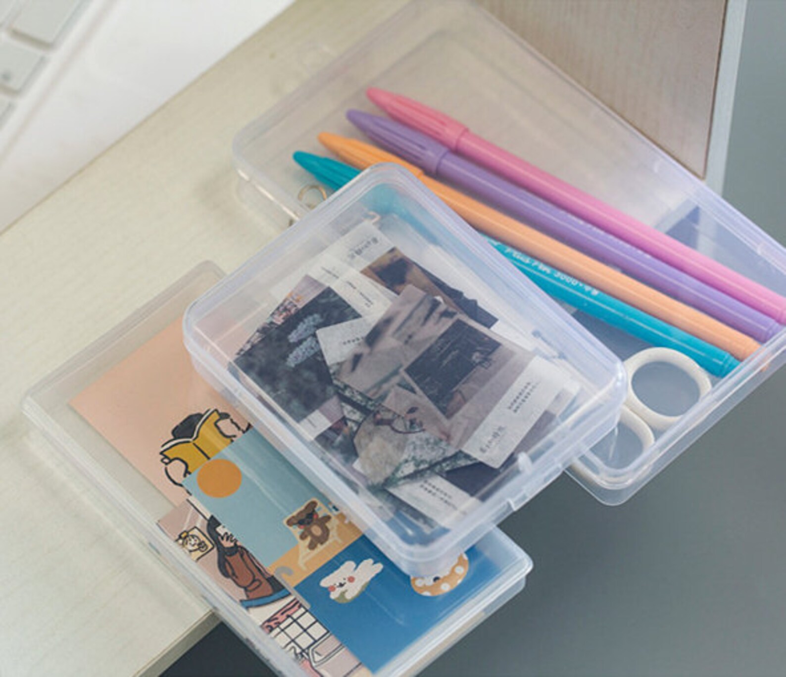 Sticker Storage Box Desk Storage Plastic Storage Box Bead Etsy