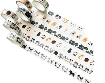 Nastro washi a forma di gatto, nastro washi a forma di animale, nastro washi a forma di zampa di gatto, nastro washi carino, nastro washi per planner, nastro adesivo, nastro washi pastello, nastro da regalo