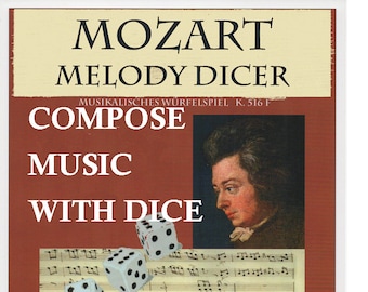 MOZART MELODY DICER: Mozart&#39;s Dice Game for Composing Music by Carousel-Music.com