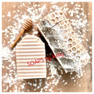Handmade oatmeal goats milk & honey scented soap