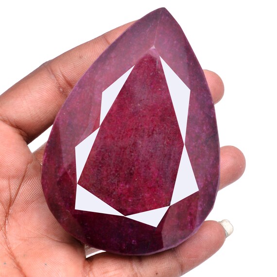 Cts Natural Red Beryl Pear Faceted Cut Huge Museum Size - Etsy