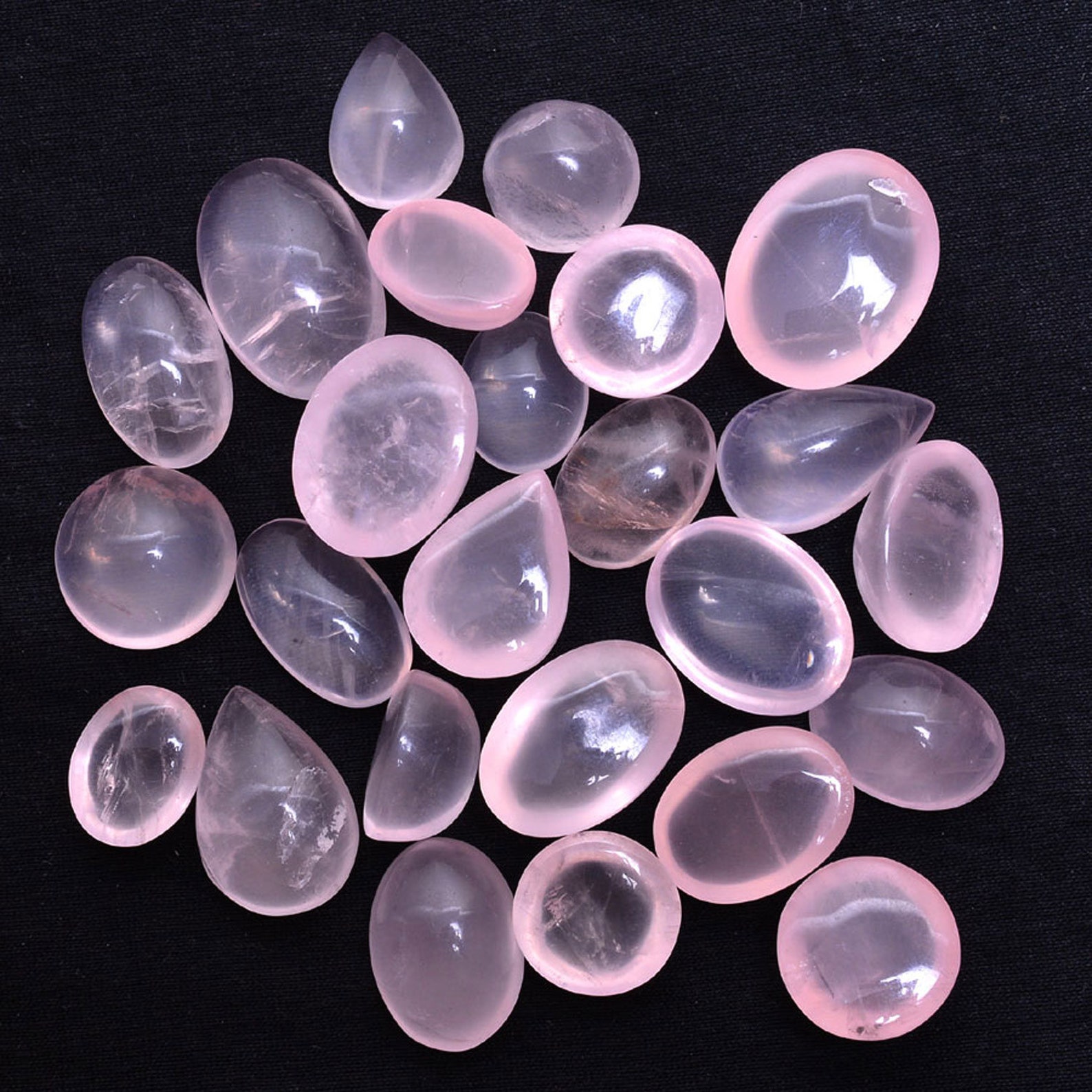 25 Pieces Rose Quartz, Top Quality 100 Natural Untreated Rose Quartz