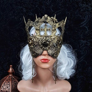 II. Cathedral blind mask, fantasy, sacral, holy mask, angel, cosplay, larp, Venice Carnival / made to order