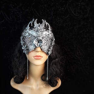 Blind mask "bat" vampire, gothic, headdress, crown, witch, fantasy, larp, cosplay, medusa, costume mask/made to order