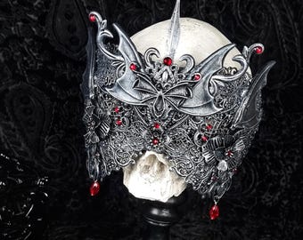 MADE TO ORDER blind mask "Twillight" cosplay, vampire, fantasy, goth, crown