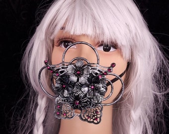 Ready to ship immediately /Halo mouth mask, cosplay, larp, witch, gothic, mask, mouth patch, witch, fetish, crown, mouth patch, vampire, fantasy
