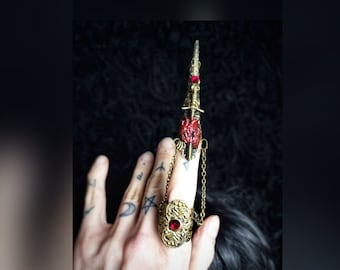 Warrior finger claws "anatomical heart" cosplay, larp, vikings, shieldmaiden, fantasy costume, skull, horror/ Made to order