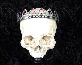 Sofort versandbereit / Gothic Krone, Haarreif, Tiara, Hochzeit,Elfe, König, Kopfschmuck, fantasy kostüm, cosplay, larp, Hexe, pagan