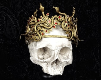 Ready to ship quickly / Medusa crown, cobra, Cleopatra, snake headdress, fantasy costume, cosplay, larp, witch, pagan, halloween