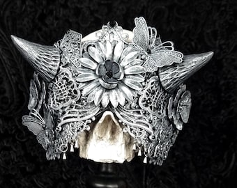 blind mask "Twillight horns" cosplay costume, vampire, fantasy, goth, crown, voodoo