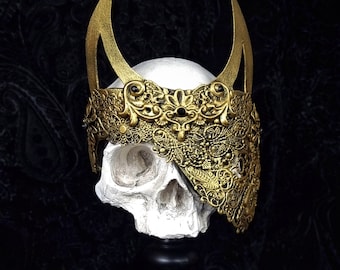 blind mask "devils ear" half mask, cosplay mask, vampire, fantasy costume, goth, voodoo