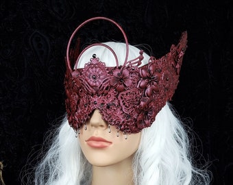 Ready for dispatch / blind mask "bat wings" blind optics, fantasy costume, witch, gothic crown, cosplay, vampire, horror, bat