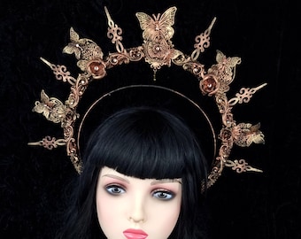 Halo "Fairytale" Halo, butterfly headdress, fantasy crown, cosplay, angel, vampire, gothic / Made to order
