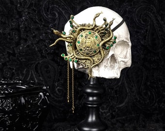 Faster shipping / Pharaoh, Medusa Eye patch, Snake eye patch, cosplay, cleopatra, fantasy mask, goth crown, costume
