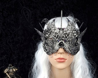 Blind mask "Wisdom" pagan mask, cosplay, larp, gothic, fantasy costume, shieldmaiden, witch, medusa / made to order