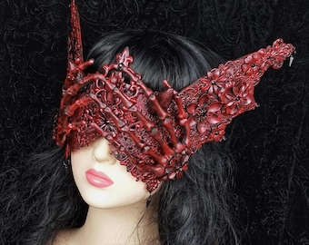 Bat Wing Blind Mask "Vespera Noctis" | Gothic Masquerade Mask | Vampire Costume | Fantasy Mask | Cosplay Mask | Dark Couture | Made To Order