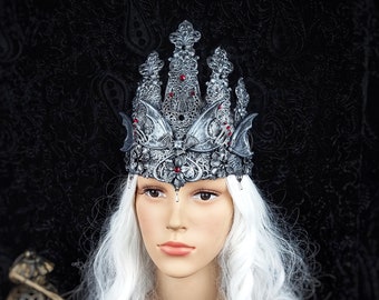 Ready to ship immediately / Vampire Crown, Demon, Devil, Headdress, Fantasy, Witch Shieldmaiden, Gothic, Headpiece