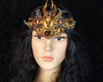 Made to order / Cernunnos Crown, pagan, fantasy, shieldmaiden, vikings, cosplay, blind mask, deer skull, witch, goth, tiara