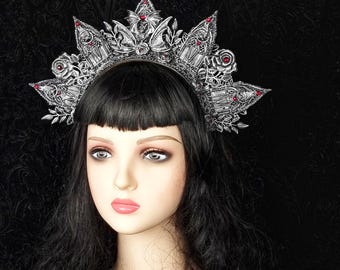 Made to order / Cathedral headpiece "St.Nocturna ", cosplay crown, fantasy costume, gothic, religious, vampire, holy crown
