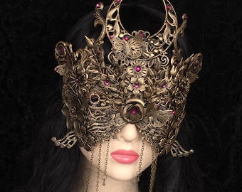 READY TO SHIP | Butterfly Blind Mask "Aurelia Papilio" | Gothic Masquerade Mask | Fantasy Mask | Cosplay Mask | Dark Couture