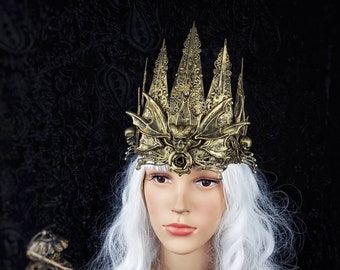 Ready to ship immediately / Dracula crown, demon, devil, vampire, cosplay, evil queen, horror, headdress, gothic, larp